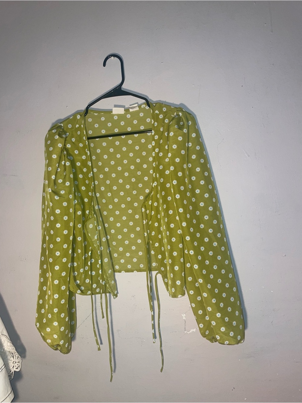 Levi's Olive Green Daisy Tie-Front Top